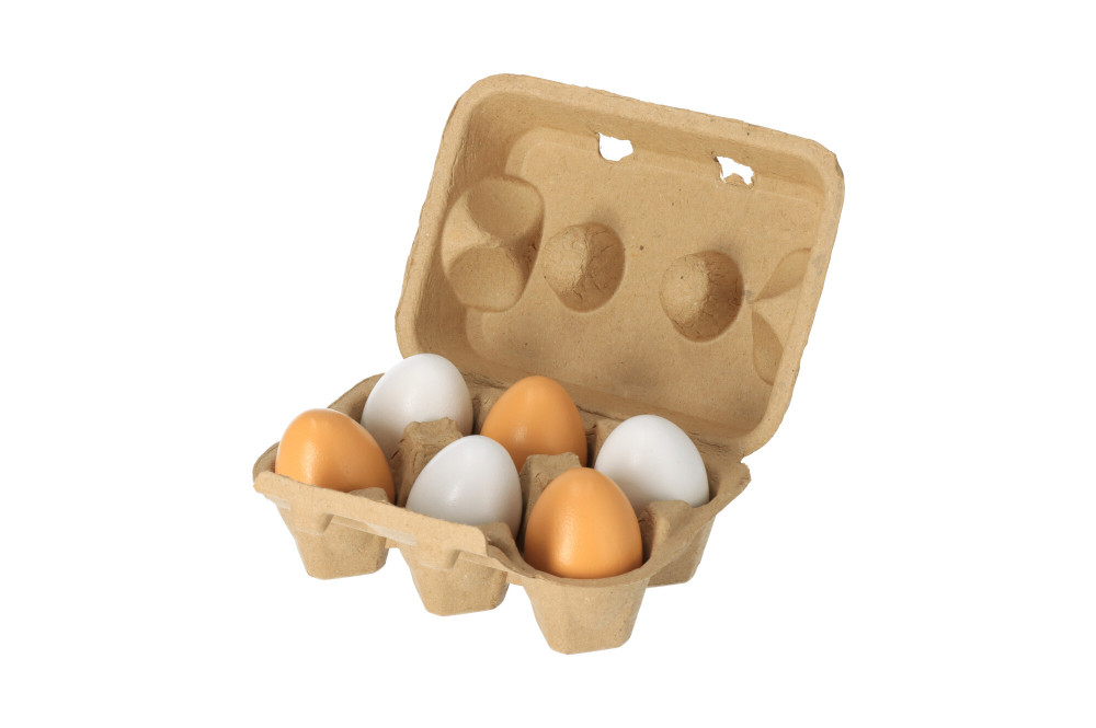 Drevené vajíčka v krabičke