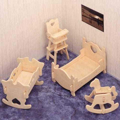 Woodcraft Drevené 3D puzzle detská izba