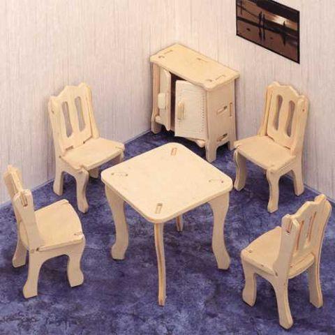 Woodcraft Drevené 3D puzzle jedáleň