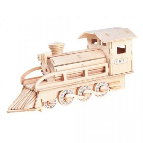 Woodcraft Drevené 3D puzzle lokomotíva