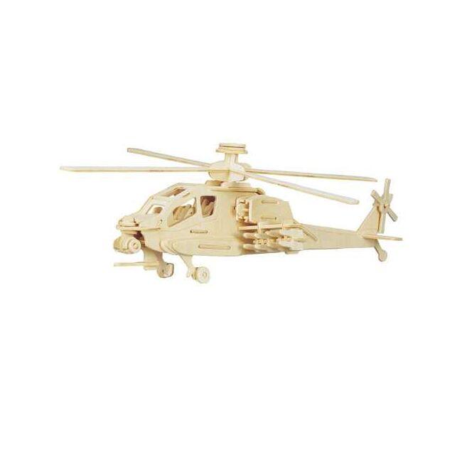 Woodcraft Drevené 3D puzzle - vrtulník Apache
