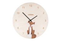 BeWooden Drevené hodiny Fox Clock