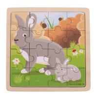 Bigjigs Toys Puzzle králik so zajačikom