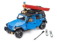 Bruder Jeep Wrangler Rubicon s kajakom a figúrkou 1:16