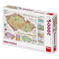 Dino Puzzle Mapy Českej Republiky 2000 dielikov