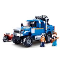 Sluban Model Bricks M38-B0813 Off Road Modrý Pickup s motorkou