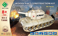 Woodcraft Drevené 3D puzzle tank KV 2