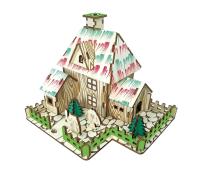 Woodcraft Drevené 3D puzzle Čarodejnícka chyže