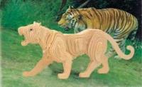 Woodcraft Drevené 3D puzzle tyger