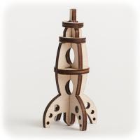 CuteWood Drevené 3D puzzle Raketa