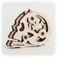 CuteWood Drevené 3D puzzle Lebka